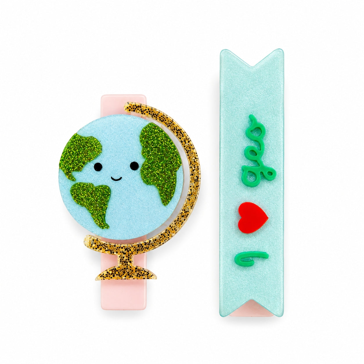 Globe & I Love Geo Hair Clips