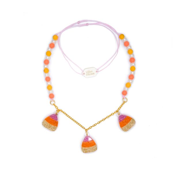 Glitter Candy Corn Necklace HAL
