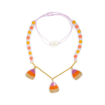 Glitter Candy Corn Necklace HAL