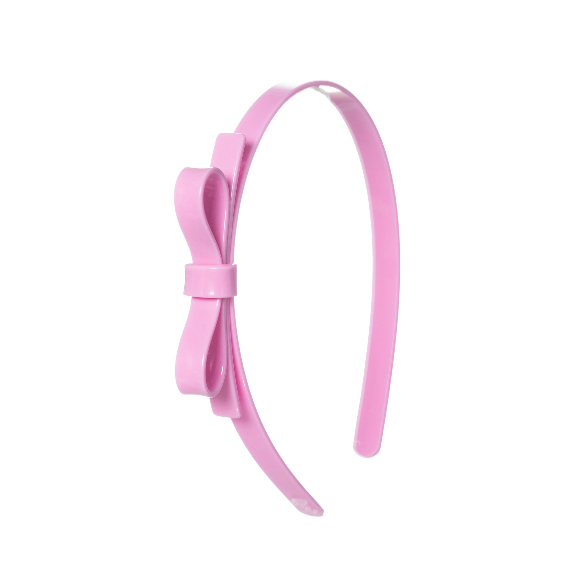 Thin Bow Candy Pink Headband -  Lilies & Roses NY
