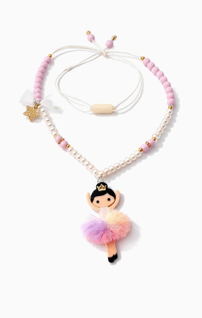 Ballerina Tulle Adjustable Necklace -  Lilies & Roses NY