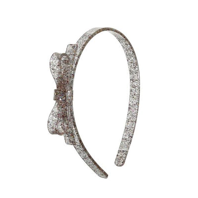 Thin Bow Headband - Glitter Colors -  Lilies & Roses NY