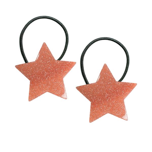 Big Star Ponytail - Coral Glitter -  Lilies & Roses NY