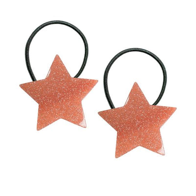 Big Star Ponytail - Coral Glitter -  Lilies & Roses NY