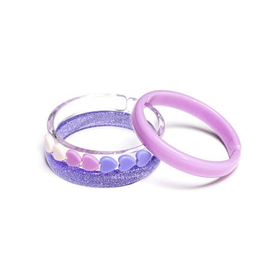 Hearts Lilac Shade Bangles