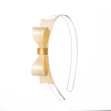 Pearlized Gold Bow Tie Headband