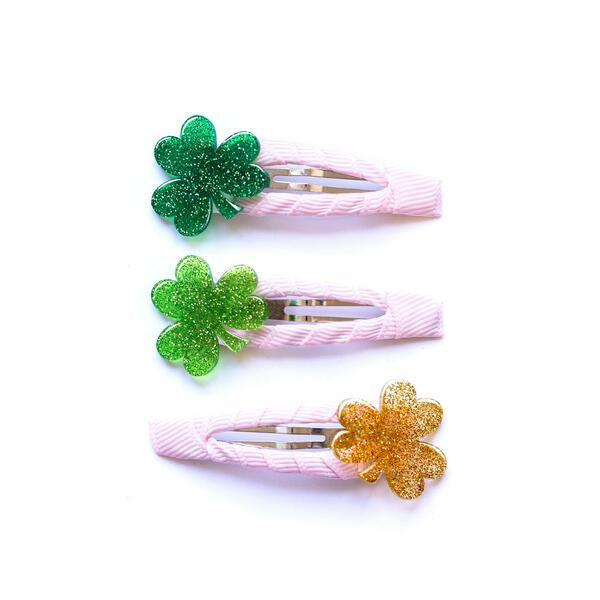 Lucky Charms Glitter Green Snap Clip