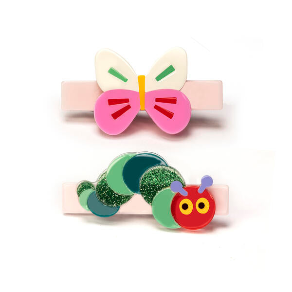 Caterpillar Green Shades & Butterfly Alligator Clip - BTS23