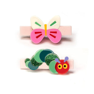 BTS23- Caterpillar Green Shades & Butterfly Alligator Clip