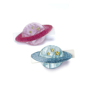 BTS23- Planet Blue Pink Pearlized Alligator Clip