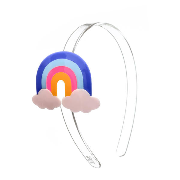 BTS23- Rainbow Blue Shades & Clouds Headband