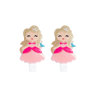 Cute Doll Light Pink Dress Alligator Clips