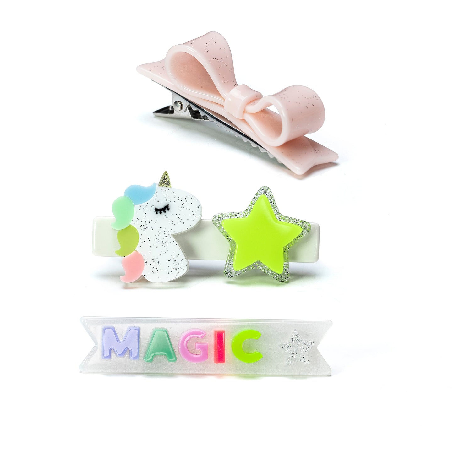 SUM23 - Magic Unicorn Neon Alligator Clip