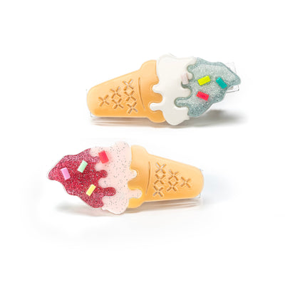 SUM23 - Ice Cream Mint Pink Alligator Clip