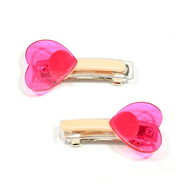 Lollipop Heart Alligator Clips -  Lilies & Roses NY