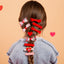 Fat Bow Red Pink Hearts Alligator Clips