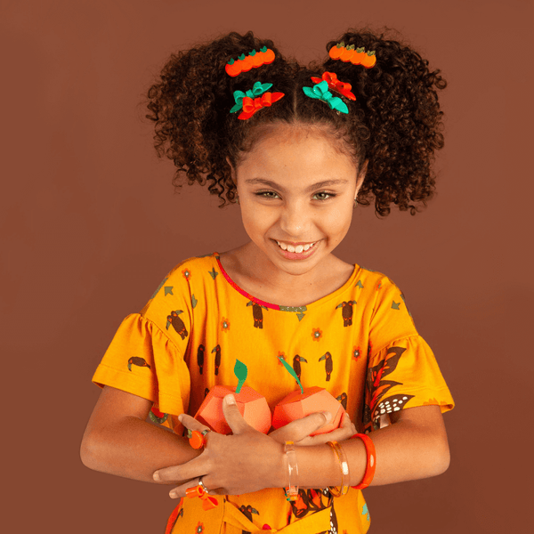 Multi Orange Alligator Clips