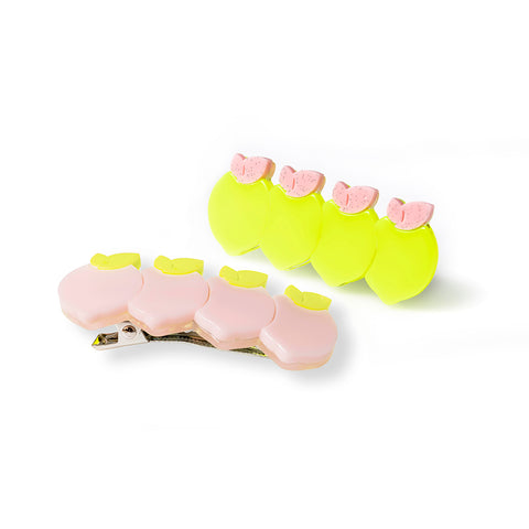 Multi Lemon Pink Green Alligator Clips