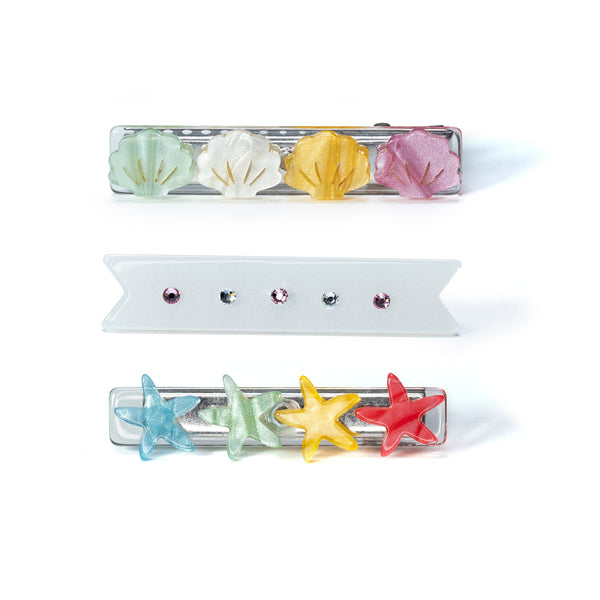 SUM23 - Seashells Pearlized Alligator Clip