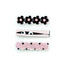Spooky Mummy Pink Black Hair Clips -HAL -  Lilies & Roses NY
