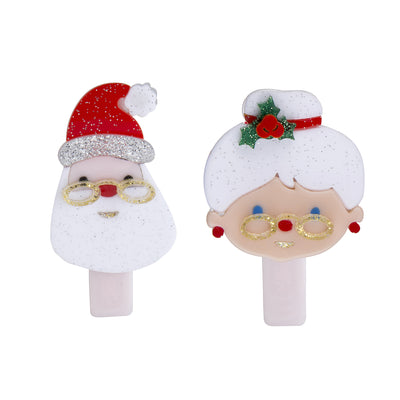 HOL25 -Santa Claus + Mrs. Claus Alligator Clip