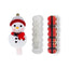 Snowman Wave Red Hair Clips -HOL