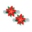 HOL-Poinsettia Red Alligator Clips