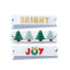 Christmas Joy Satin White Hair Clips -HOL
