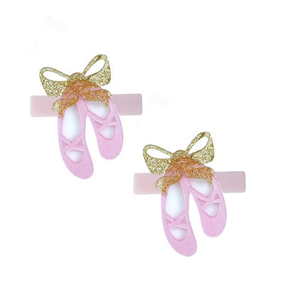 Ballet Slippers Hair Clips -  Lilies & Roses NY