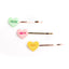 VAL-Candy Heart Pastel Shades Bobby Pin Trio