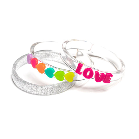 VAL-Centipede Neon Heart Mix Bangles