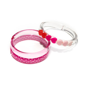 VAL-Centipede Heart Pink Shades Bangles