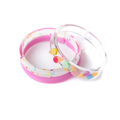 Multi Ice Cream Sprinkles Bangles (set of 3)