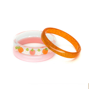 HAL23- Multi Pumpkin Orange Cream Bracelet Set