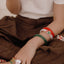 HOL-Christmas Joy Red+Satin White+Glitter Green Bangle Set -  Lilies & Roses NY