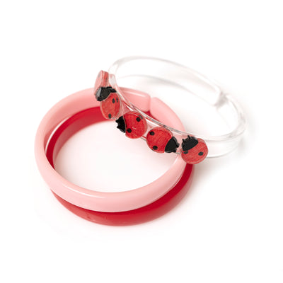 LadyBug Bracelet (set of 3)