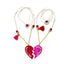 VAL-Best Friends + Forever Besties Hearts Necklace