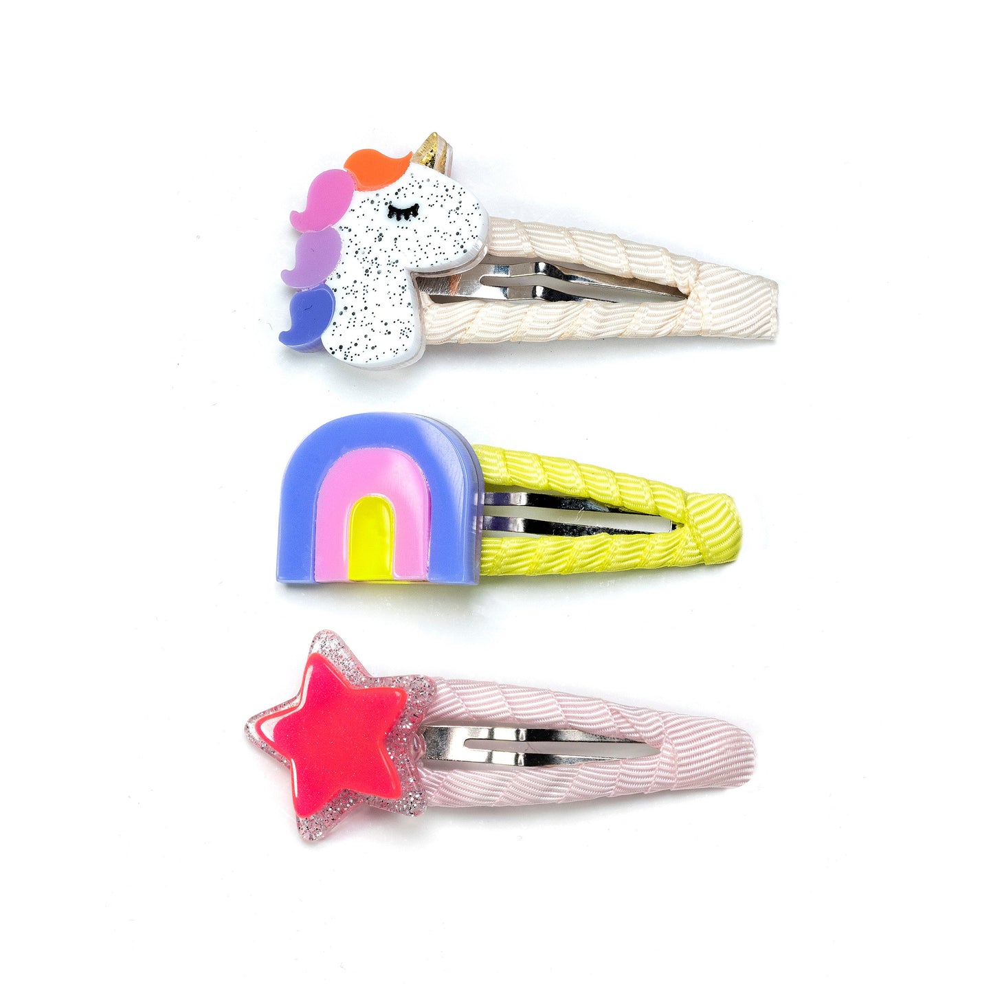 SUM23 - Unicorn Star Neon Covered Snap Clip