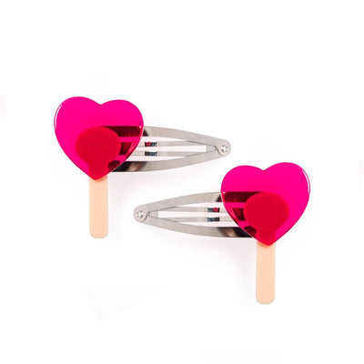 Lollipop Heart Snap Clips