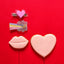 Wings Silver Glitter & Heart Light Pink Alligator Clips - VAL
