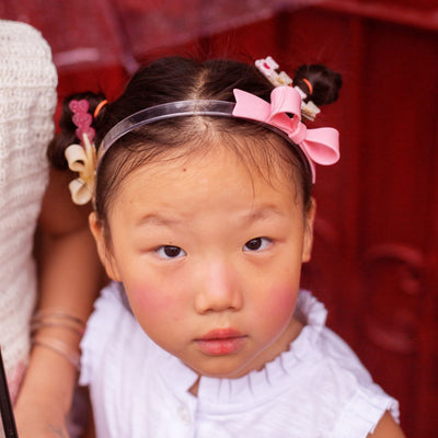 Bow Tie Light Pink Headband