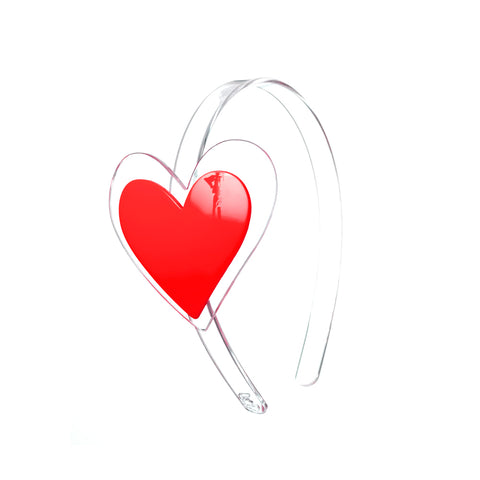 VAL-Agatha Heart Red Headband