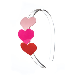Cece Multi Heart Red Pink Headband
