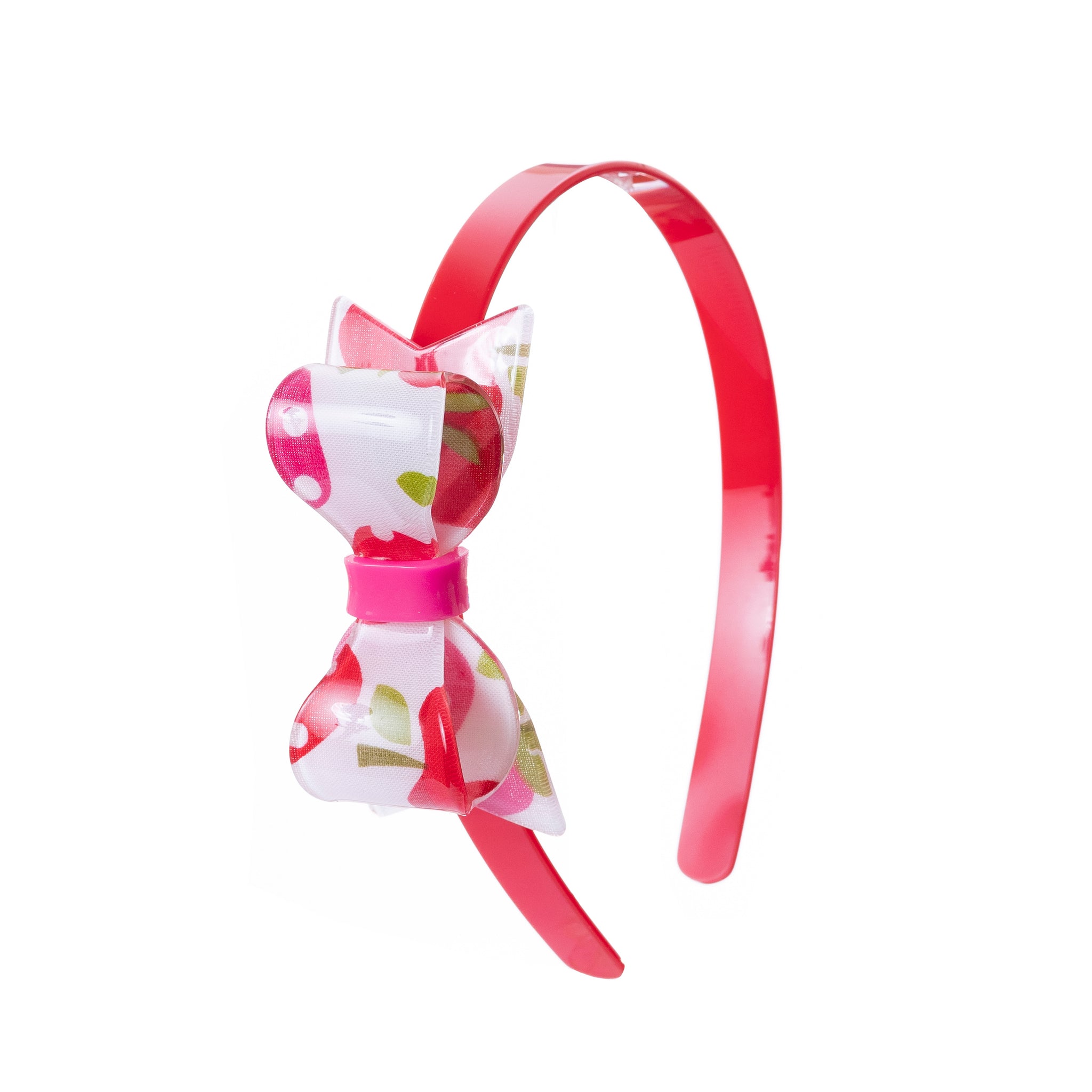 Fat Bow Headband - Strawberrry Print
