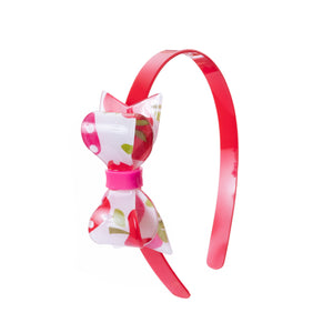 Fat Bow Headband - Strawberrry Print