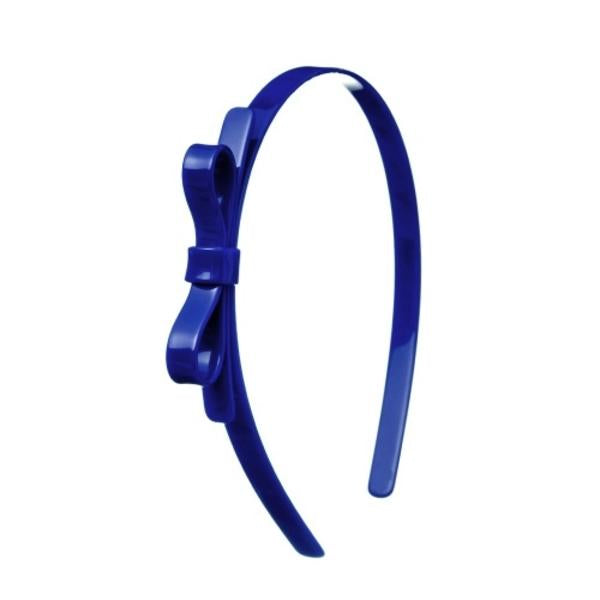 Thin Bow Navy Blue Headband