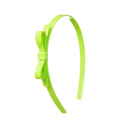 Citron Green Thin Bow Headband