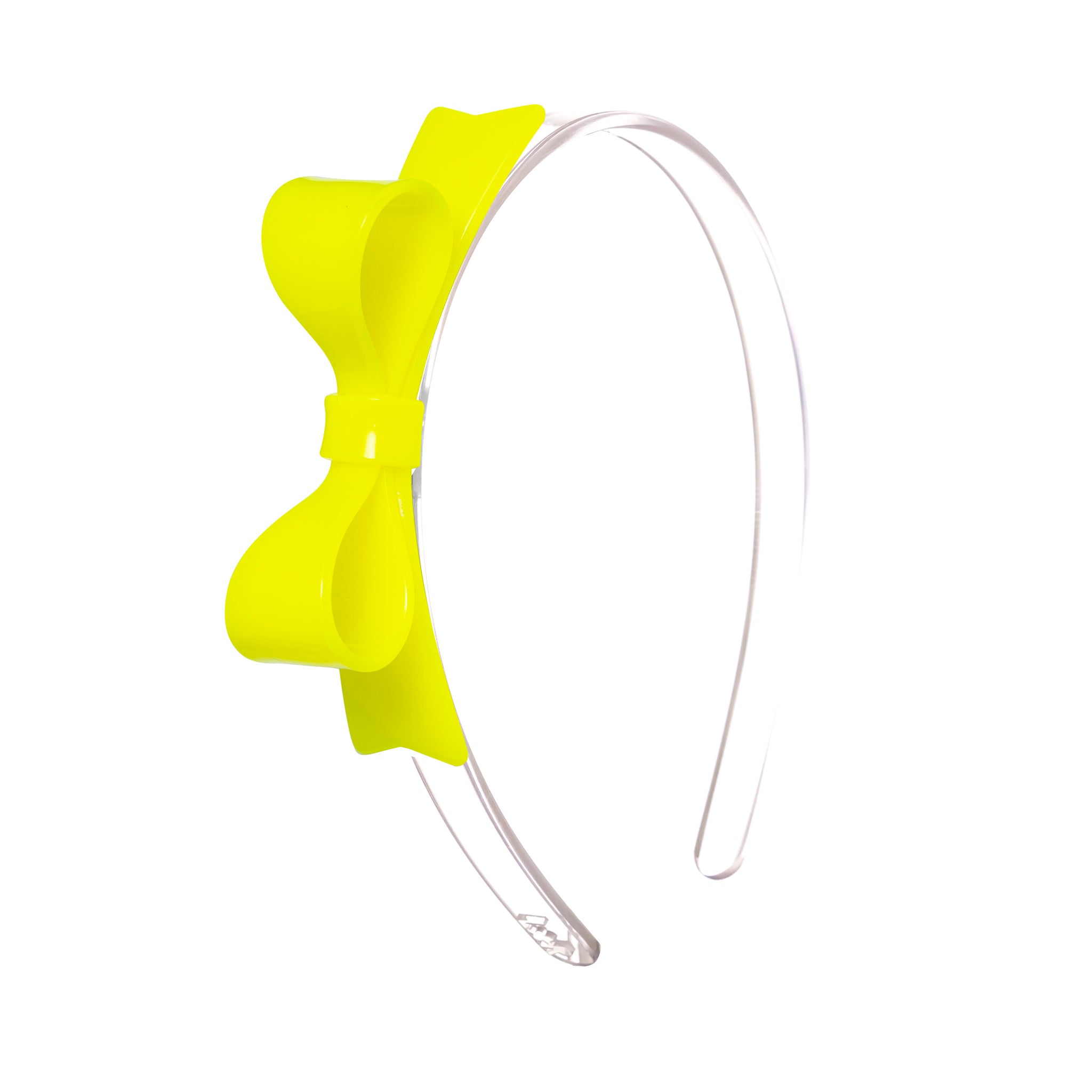 Bow Tie Neon Yellow Headband