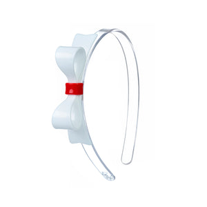 HOL- Bow Tie Red/White Headband