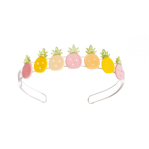 Multi Pineapple Pink Yellow Headband